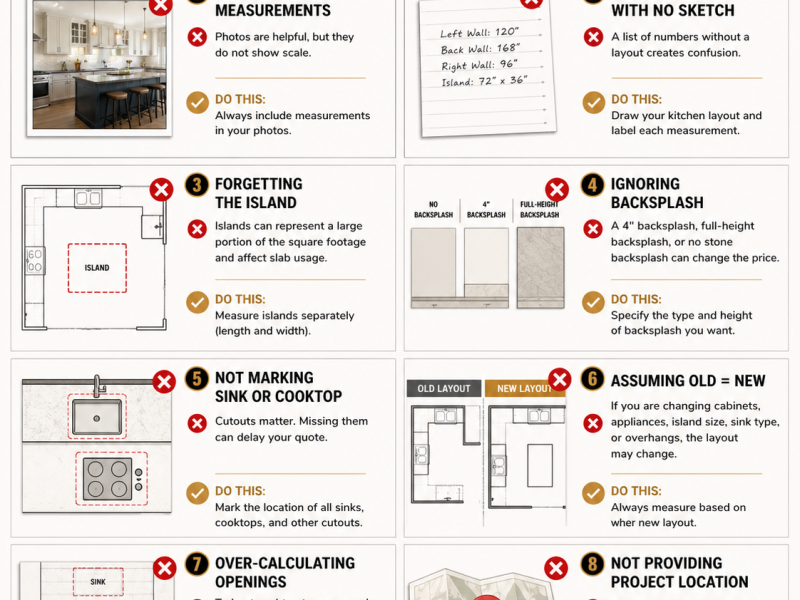 How to measure your kitchen countertop